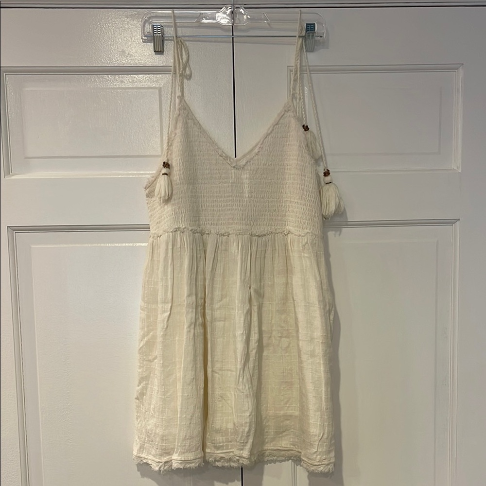 Free People Cream Sleeveless Dress